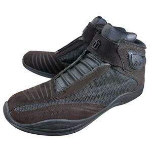 Icon Tarmac Men’s Black Suade/Mesh Street Motorcycle Shoes – Size 12 VGC